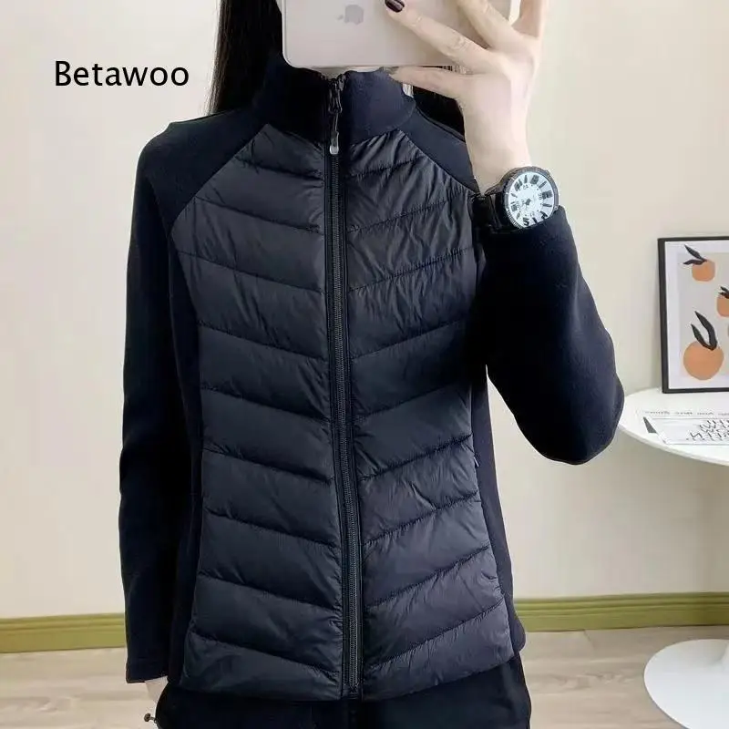 Women Stand Collar Sports Cotton Coat Slim Fit Lightweight Windproof Thick Outerwear For Outdoor Running In Autumn And Winter