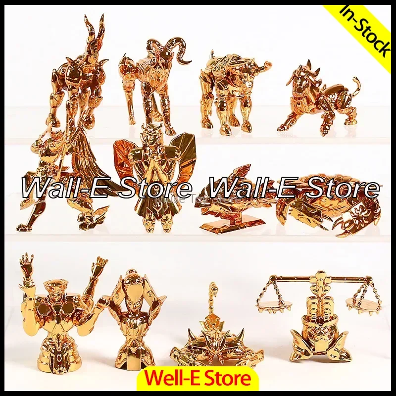 In Stock Aries Gemini Cancer Leo Virgo Libra Scorpio Sagittarius Aquarius Pisces Saint Seiya Gold Cloth Zodiac PVC Armor 12pcs