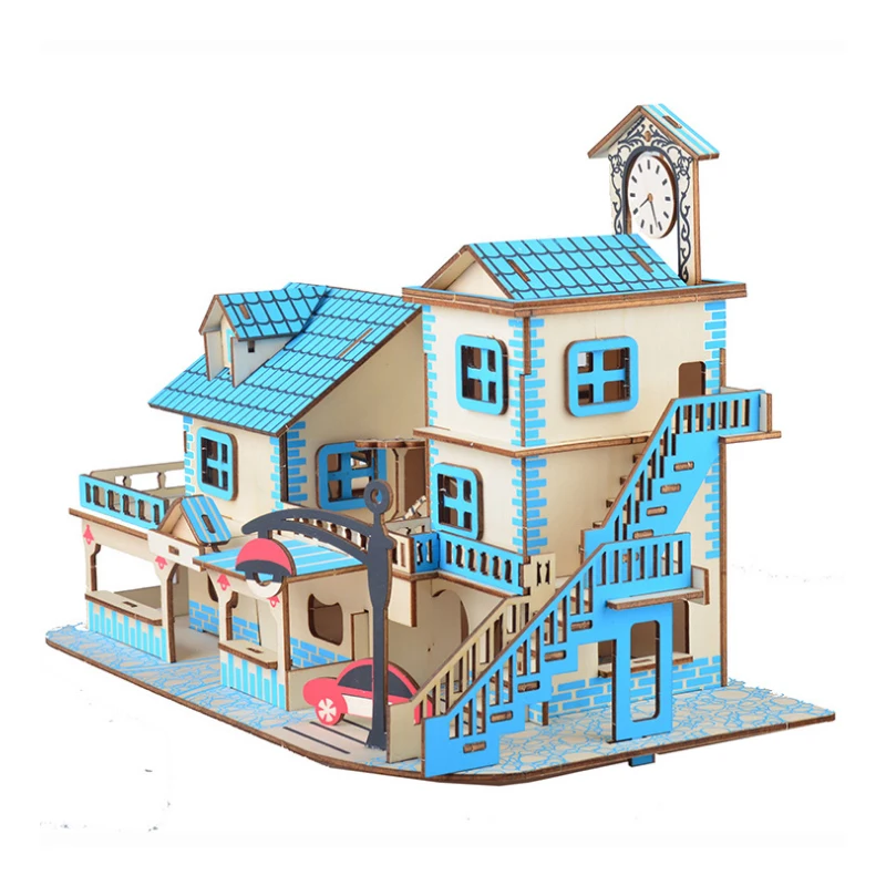 3d Diy Model Speelgoed Houten Puzzel Liefde Egeïsche Gebouw Houten Kit Puzzelspel Gemonteerd Bouwsteen Speelgoed Kinderen Gift Volwassen p41