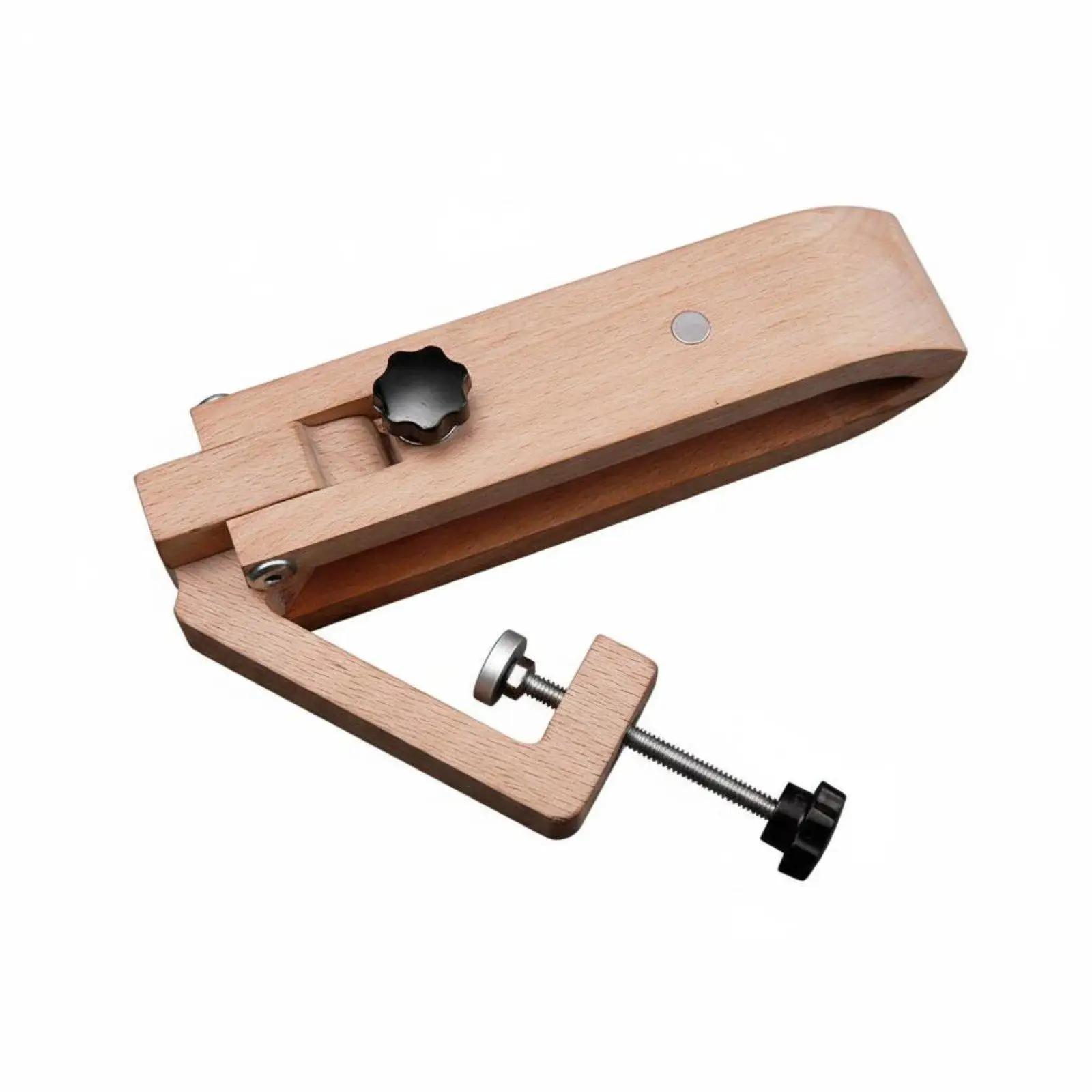 Leathercraft Desktop Adjustable Wooden Clamp Beech Stitch Holder DIY Tool for Manual Leather Working Supplies