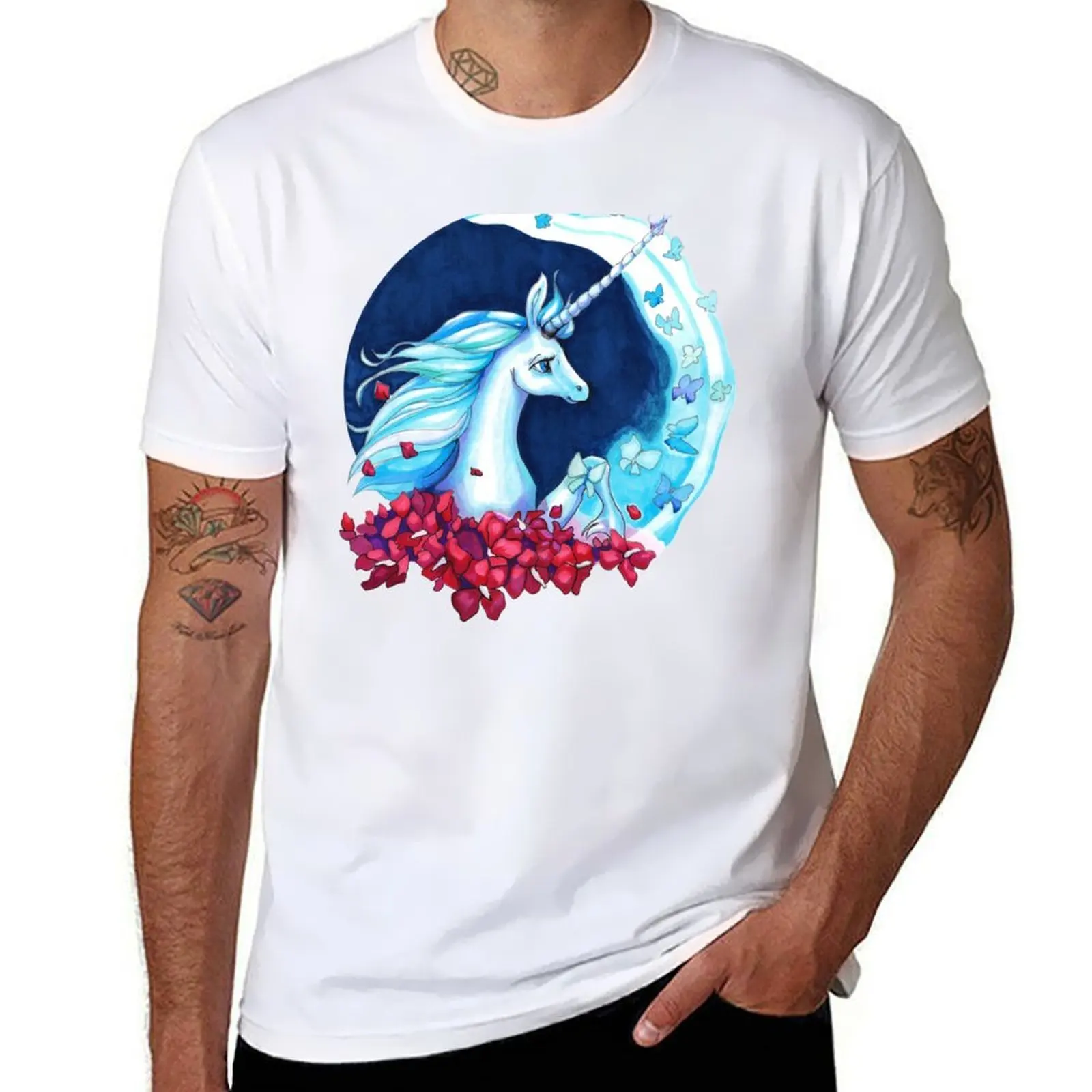 

Moonlight – The Last Unicorn T-Shirt man t shirt cotton high quality cotton t shirts man 100% T-Shirt