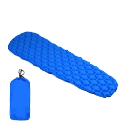 Colchoneta inflable individual para acampar, colchón de suelo portátil para senderismo, suministros para acampar al aire libre