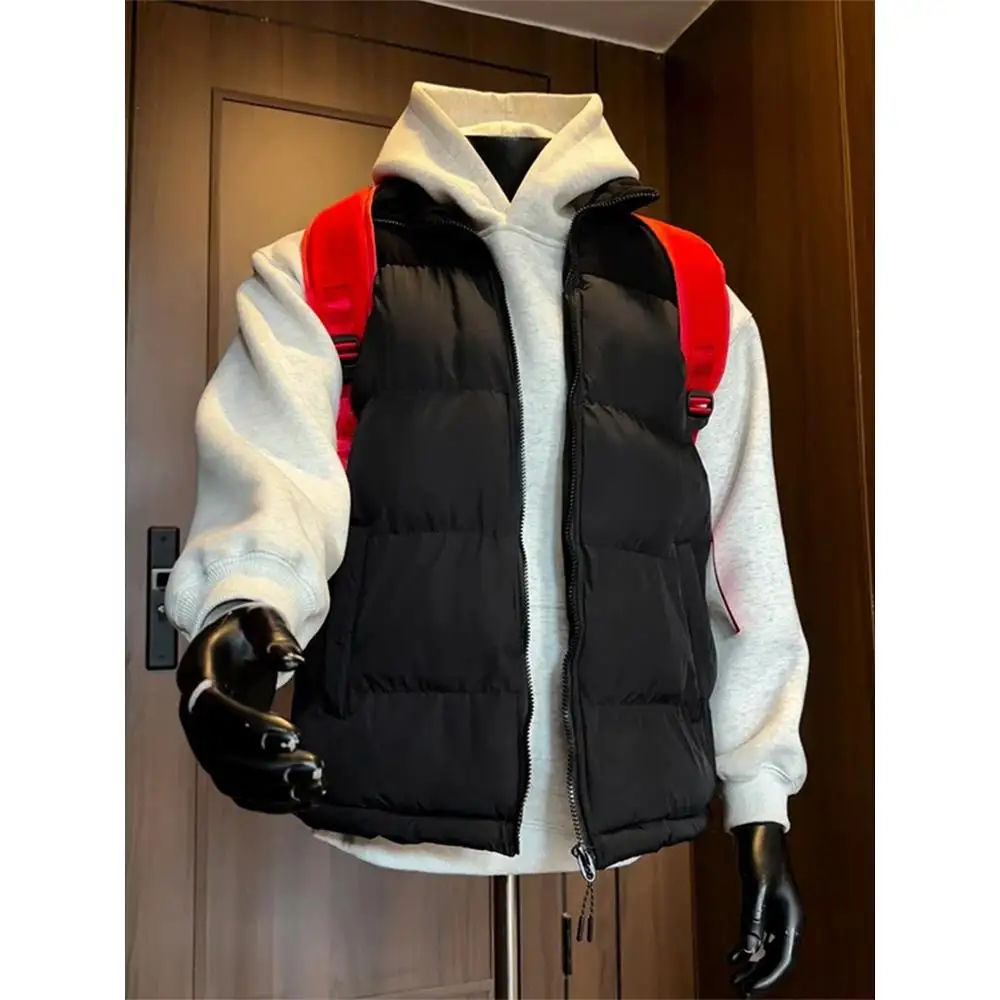 

Мужская утепленная куртка Bla Patchwork Down Jaet для осени и зимы, молодежная, без капюшона, с воротником-стойкой, модель Stand Model