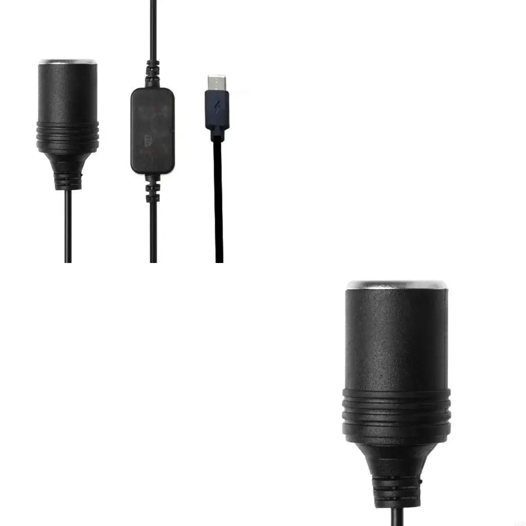 462E Car Cigarette Socket Female Step Up Cable for Driving Recorder GPS Fan