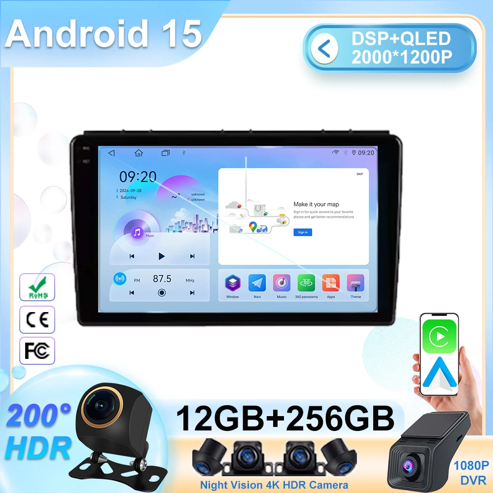 

9" Car DVD Android 15 For Alfa Romeo Giulietta 940 2013 -2023 Multimedia Video Player GPs Navigation Radio stereo Carplay 5G