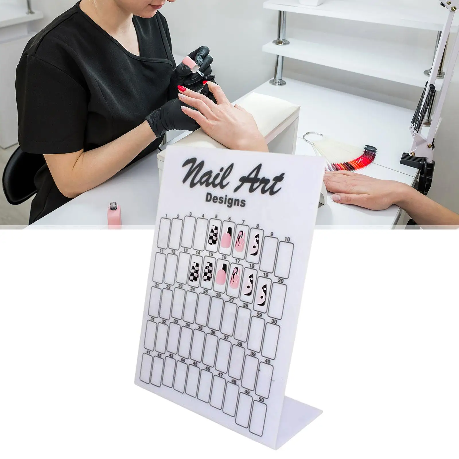 Nail Art Display Board Nail Sample Display Stands Nail Art Design Display Beginner Showing Holder Nail Stand Fingernail Display