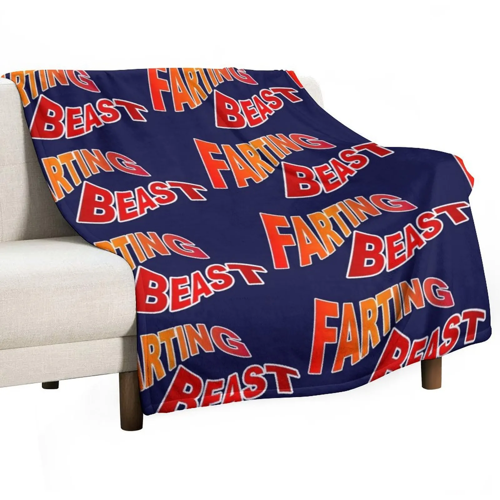 

Farting Beast Throw Blanket Beautifuls Luxury Hair Blankets