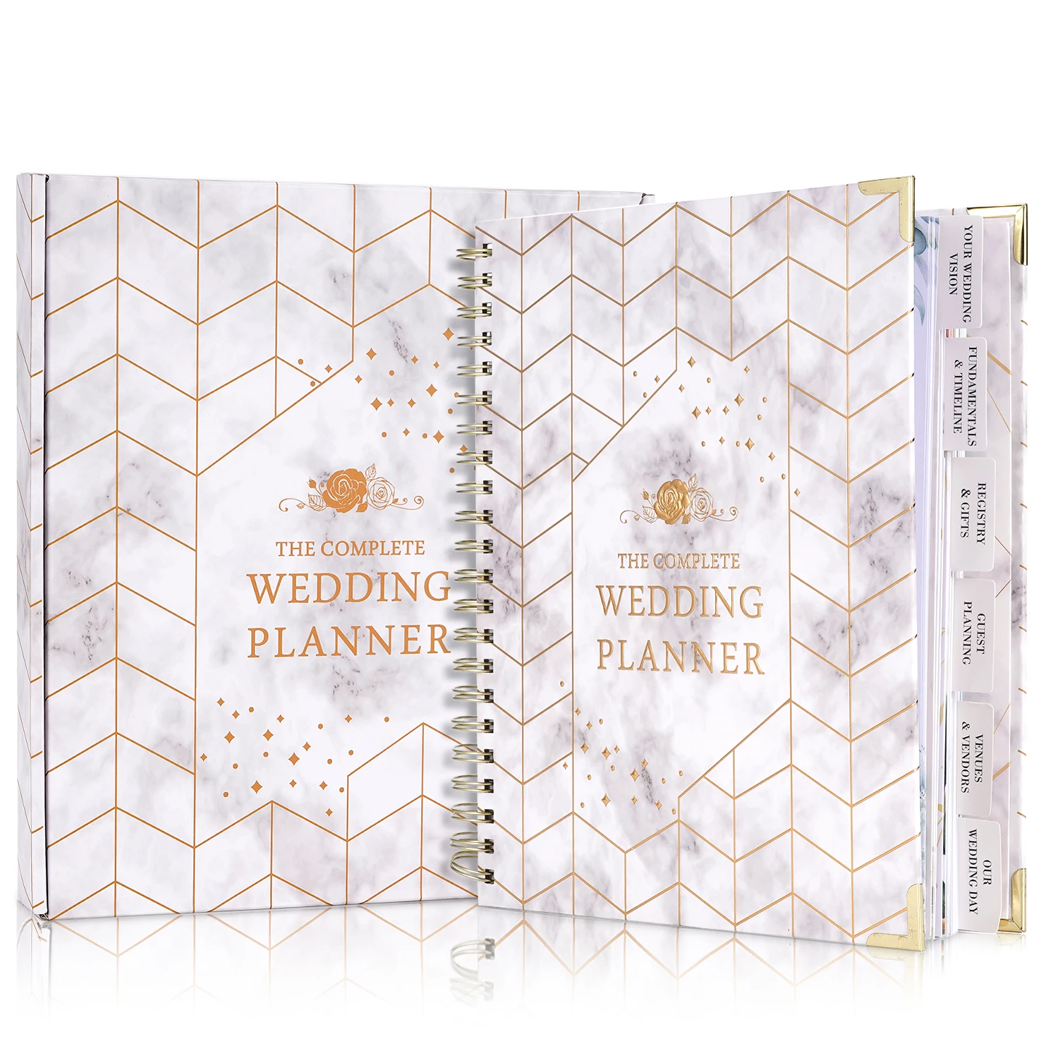 Wedding Planner Hardcover Double Coil Wedding Organizer Book Floral Wedding Diary Engagement Gift Book Bride Autograph Album