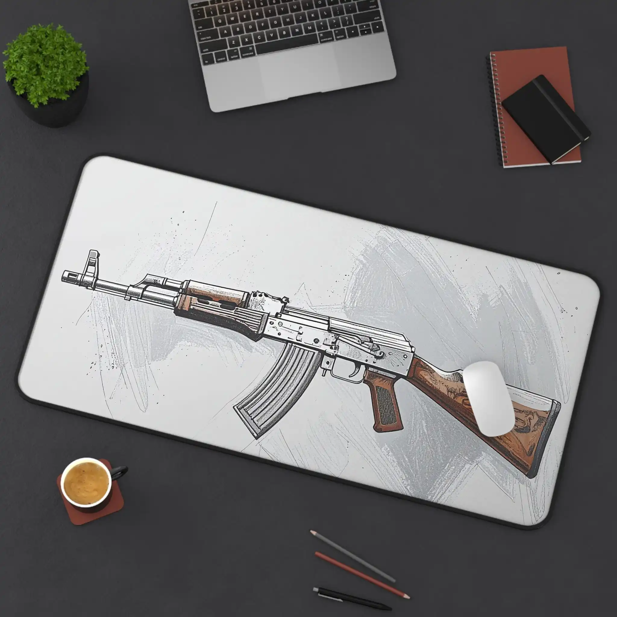 Cool AK47 Pattern Mouse Pad,anti-slip and Waterproof Mouse Pad,decorative Mat for Office Gaming Desk,a Perfect Gift for Friends.