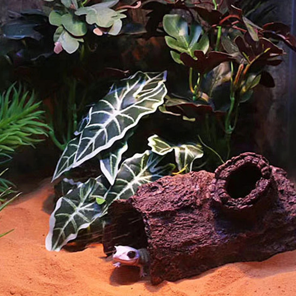 

Fish Tank Decorations Realistic Resin Tree Bark Cave Hideout Aquarium Accessories Small Large Decor Pet Supplies Safe Material
