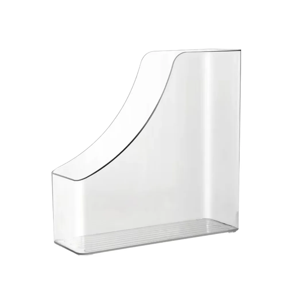 رف مجلة عمودي من الأكريليك، صندوق حفظ تخزين A4 شفاف وبسيط، منظم ملفات ورقية، مستلزمات سطح المكتب #1