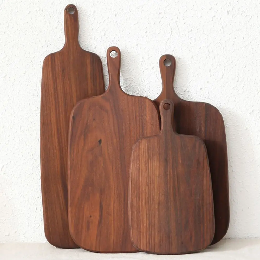 Natural Walnut Wood Kitchen Chopping Board Serving Platter For Steak Sushi Bread Tray Decorative Food Display Wooden Plate