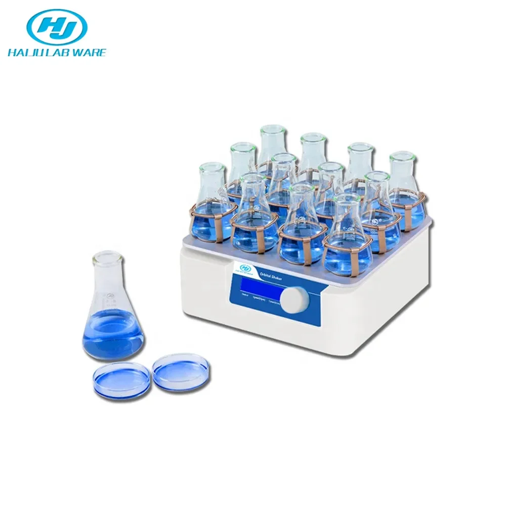 HAIJU LAB Benchtop 300rpm Barato Laboratorio Digital Multi Posiciones Becher Flask Mini Shaker Orbital