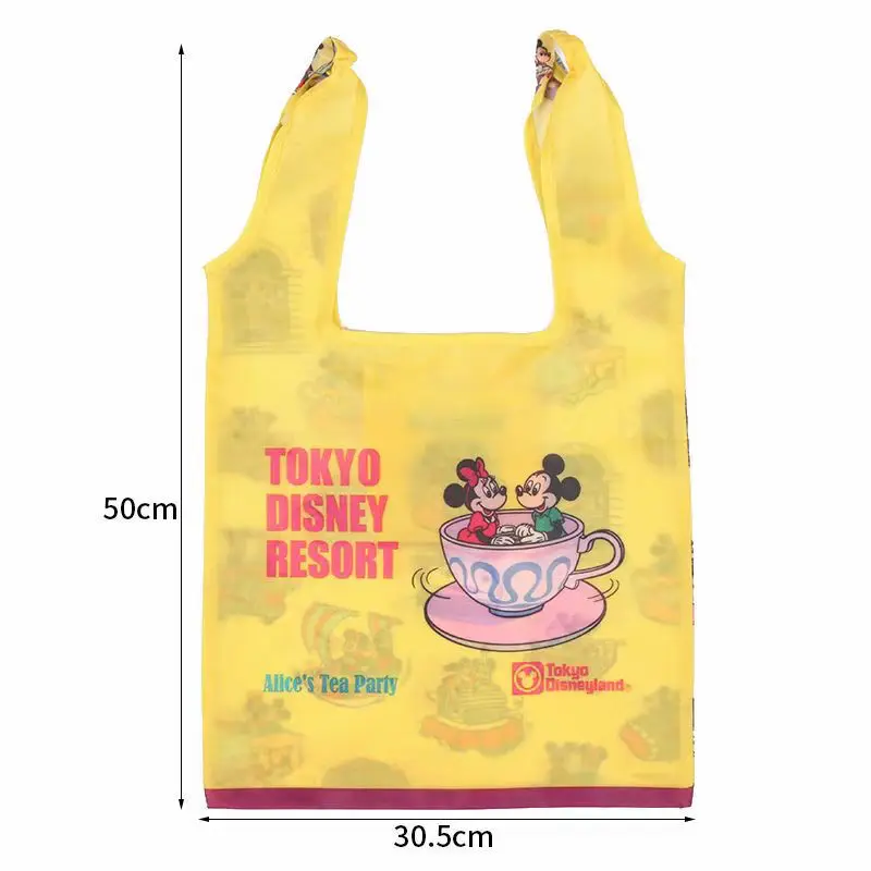 Kawaii Disney Mickey Mouse borsa Cartoon reticolo pendolarismo borse a tracolla a tracolla di grande capacità borsa per la spesa in tela ragazza