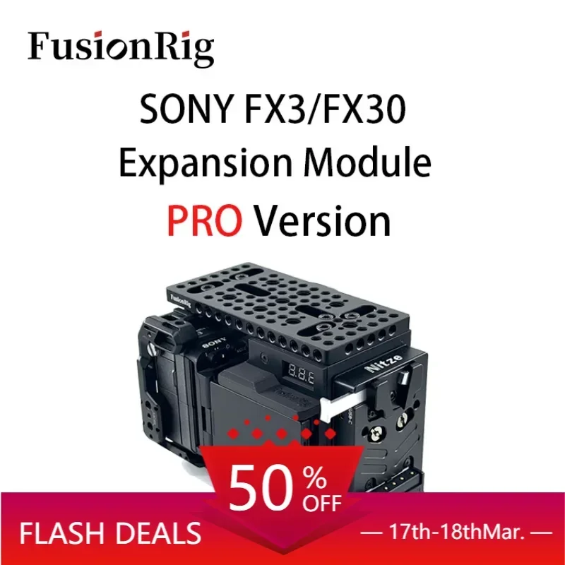 FusionRig For Sony FX3/FX30 Camera Cage Expansion Module PRO Verison cineback