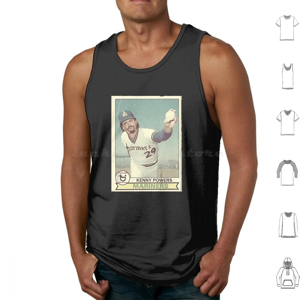 Kenny Powers Mariners Tank Tops Print Cotton Kenny Powers Mariners Baseball Sport Ken Marino Comedy