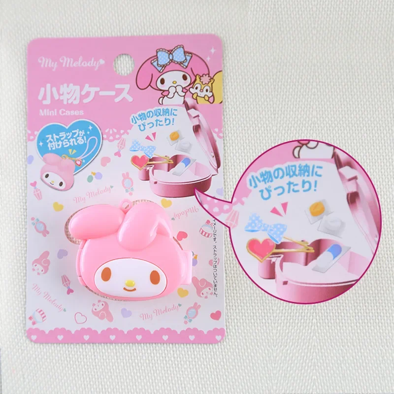 Kawaii Storage Box Sanrio Room Decor Mymelody Cute Anime Mini Girly Heart Earnail Jewelry Medicine Box regalo per ragazze