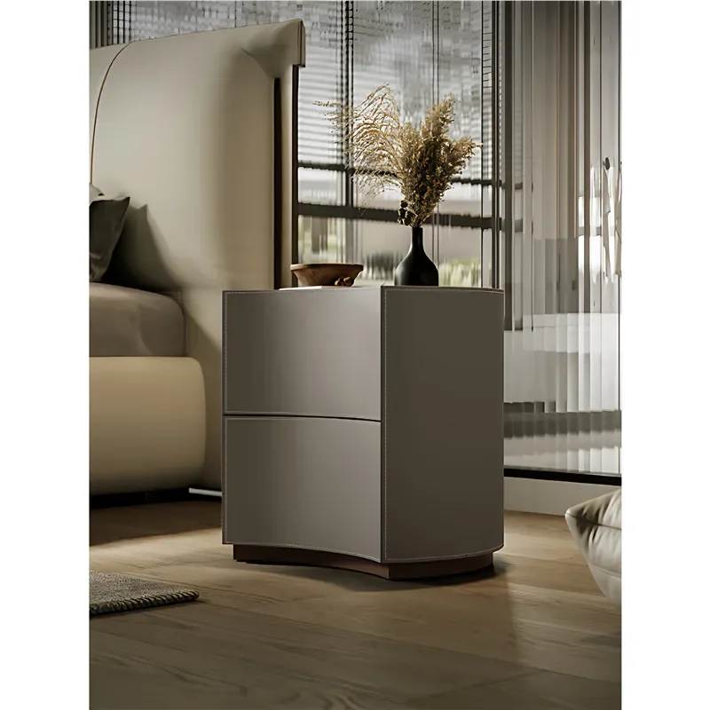 for Italian Minimalist Bedside Table Household Bedroom Small 2025 Explosion Solid Wood Light Luxury High End Bedside Storage