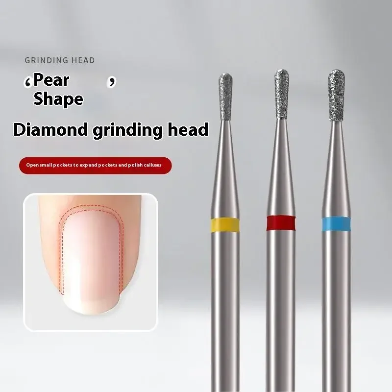1Pcs/set Flame Nail Drill Bits Diamond Milling Cutters for Manicure 3/32'' Pro Drill Tips for Nails Cuticle Remove Tools
