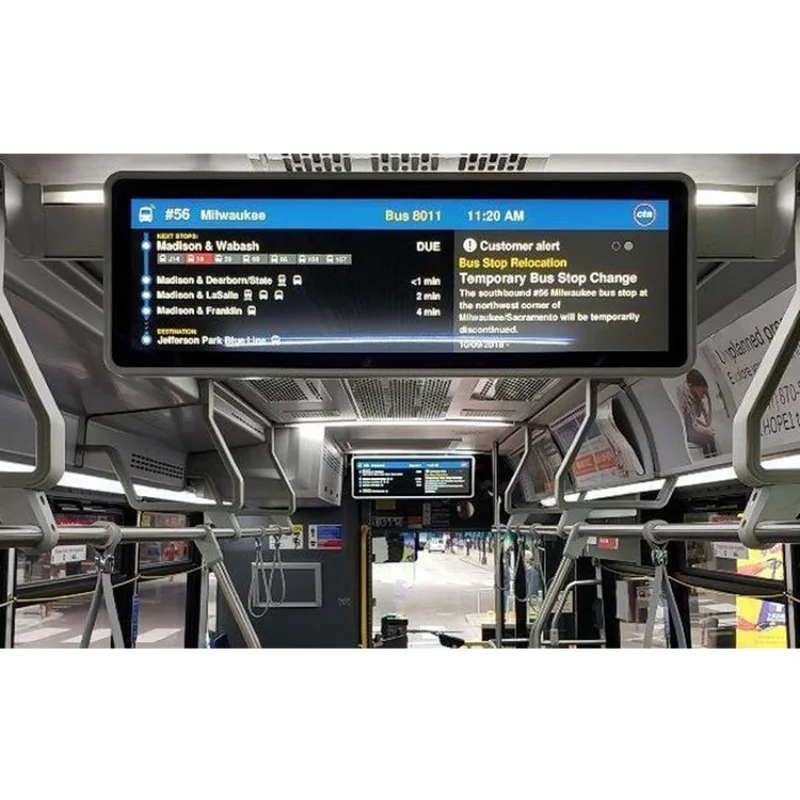 Ultra wide screen bar LCD advertising display