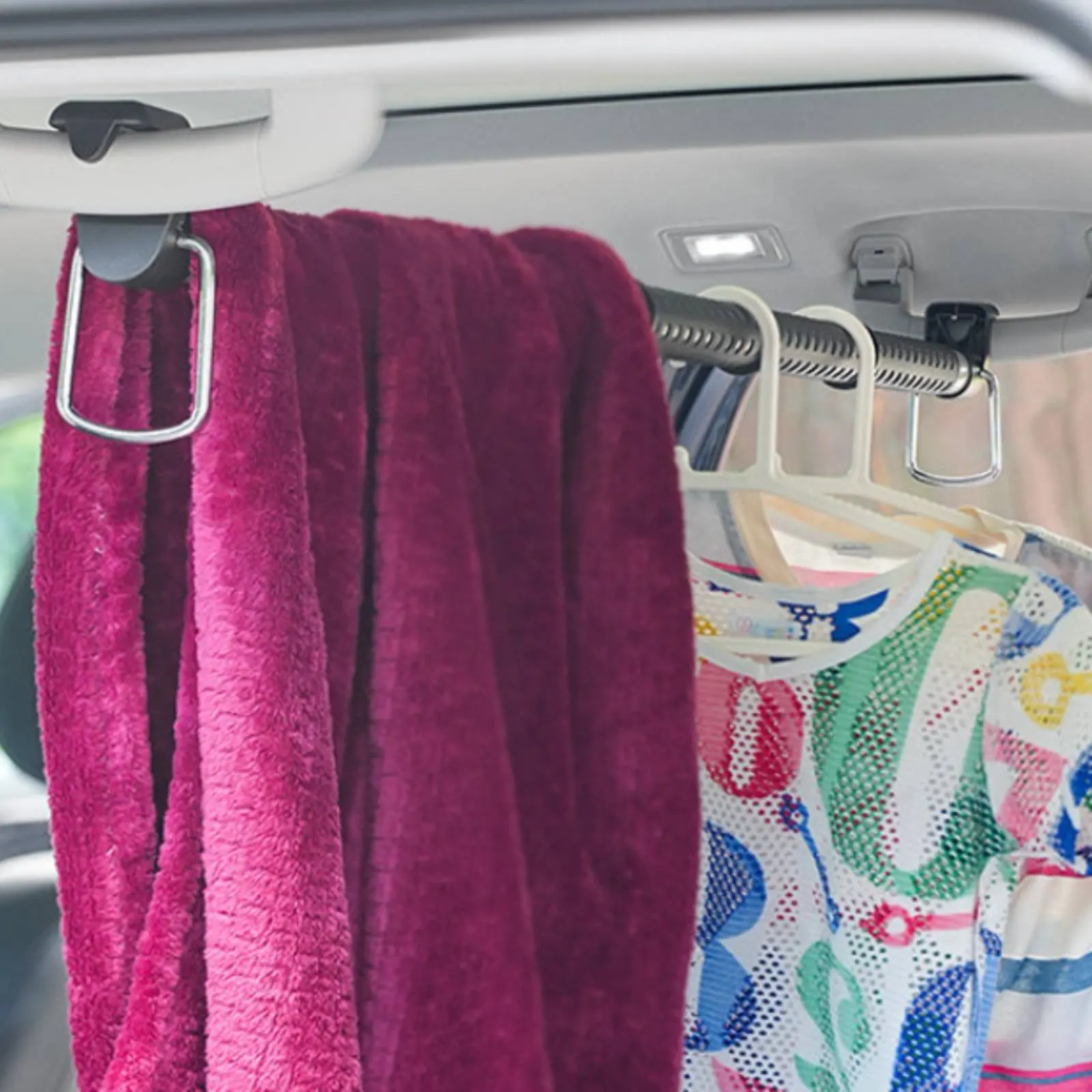 Car Clothes Rack Heavy Duty Expandable Garment Bar Interior Hanging Rail Easy Installation Storage for Business Travellers