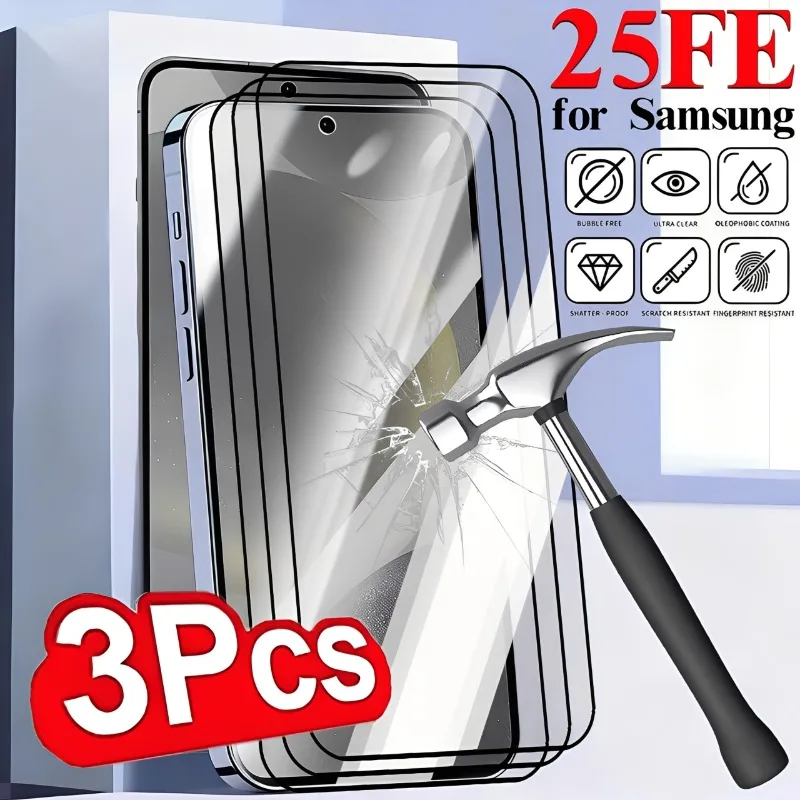

1-3 шт. Защитное стекло для экрана для Samsung Galaxy S25 FE, закаленное стекло, защитные пленки от царапин для Samsung S25 FE 2025