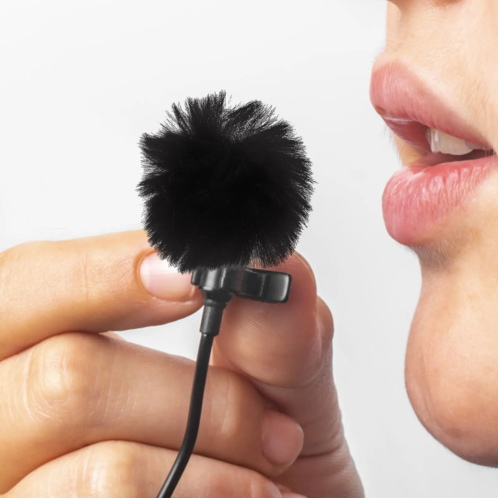 

4Pcs Microphone Windshields Soft Polyester Lapel Mic Covers Noise Reduction Windproof Covers for Clear Audio Recording