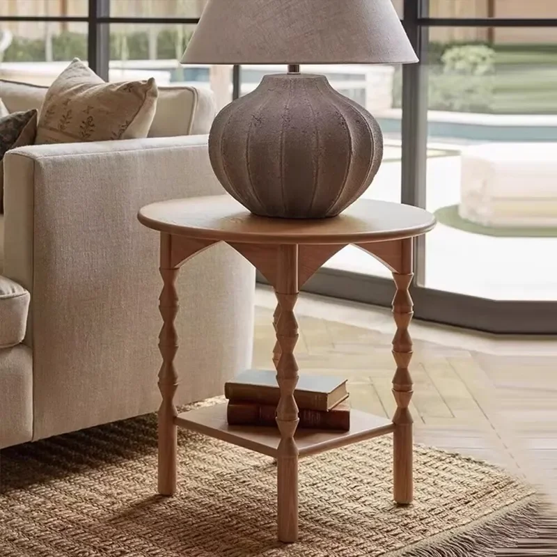 French Retro Irregular Shaped Coffee Table Personalized Style Tea Table for Living Room Small Apartment Internet Celebrity