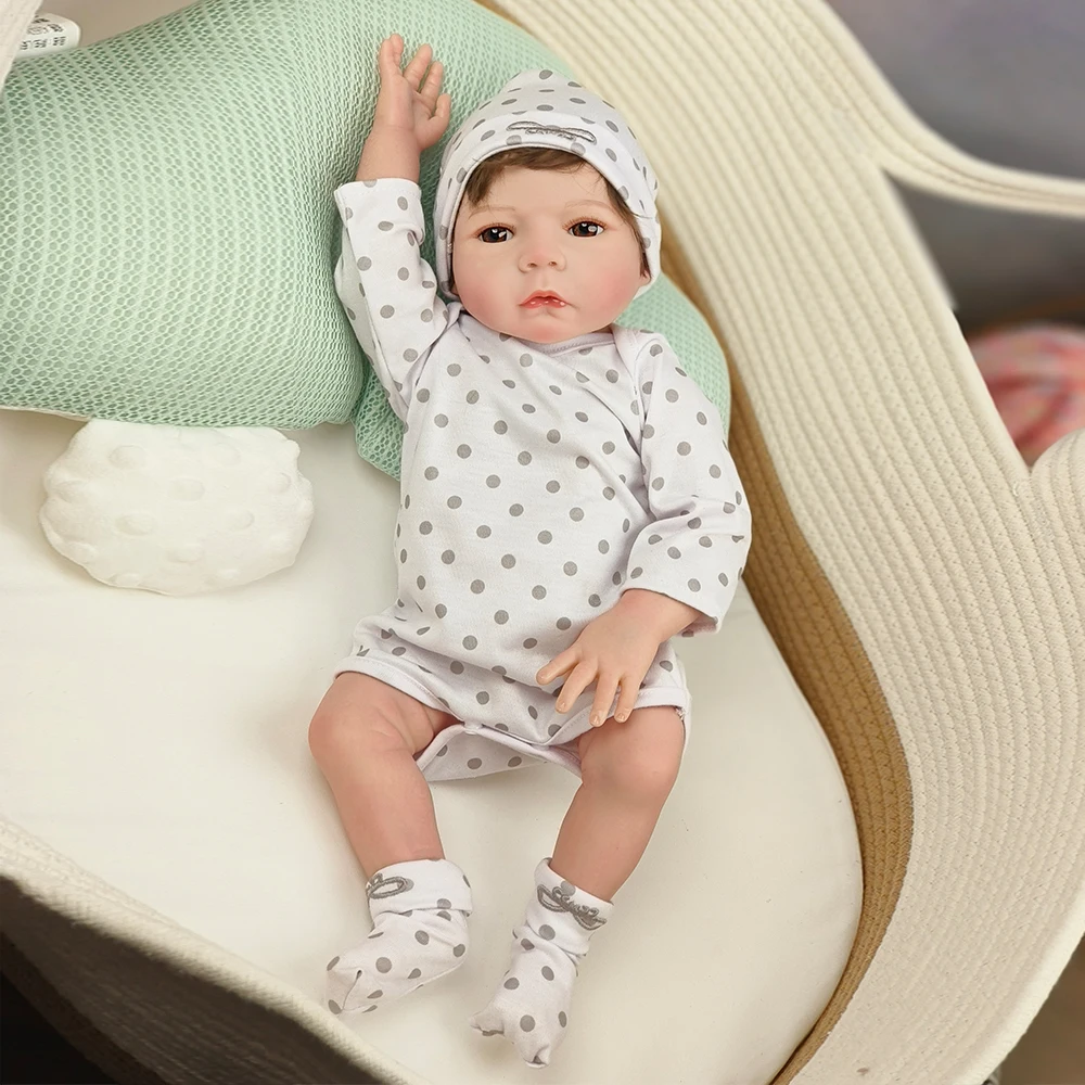 دمية صغيرة تولد من جديد مع شعر متأصل ، لعبة فينيل سيليكون ناعم ، مطلية بعروق مرئية ، جودة عالية