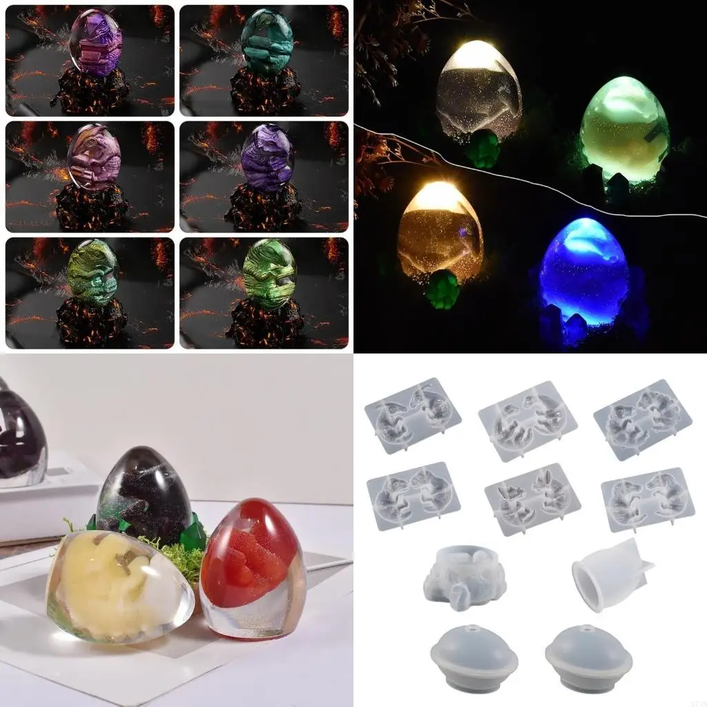 

Dinosaur Egg Shaped Resin Casting Mould Silicone Material Hand-Making Tools