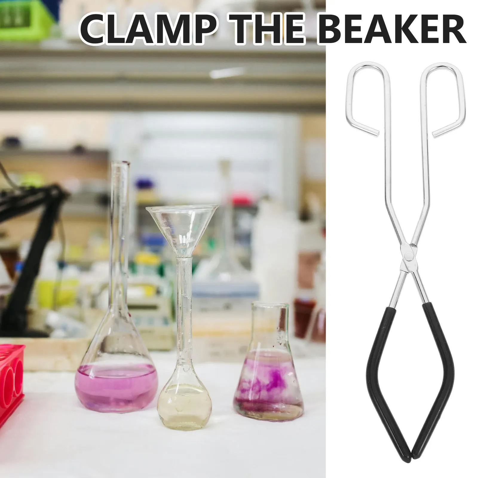 Portable Iron Beaker Tong for Laboratory Adjustable Grip Secure Handling of Various Beaker Sizes Crucible Tongs Lab Tools