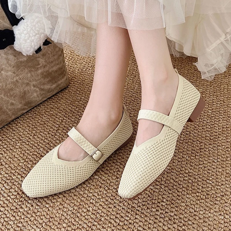 Frauen Karree Schuhe Mit Hohen Absätzen Mesh Chunky Sommer Sandalen Elegante 2025, Neue Trend Mode Faulenzer Kleid Party Frau Pumpen Zapatos
