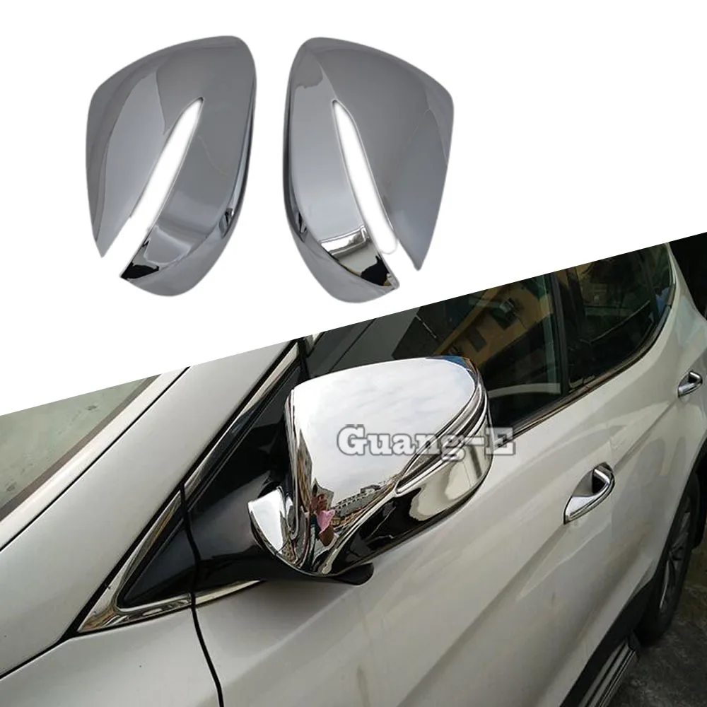 ABS Chrome Sticks For Hyundai IX45 SantaFe 2013 2014 2015 2016 2017 2018 Rear View Eyebrow Side Glass Mirror Cover Trim Frame