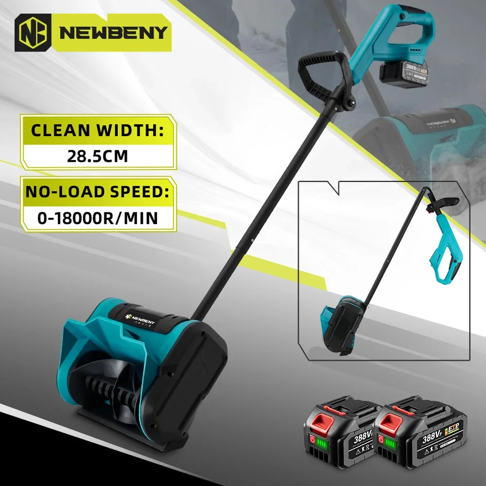 NEWBENY Cordless Electric  Foldable Snow Plow Efficient Remover Shovel Clean Courtyard Street Tools For Makita 18V-21V Battery