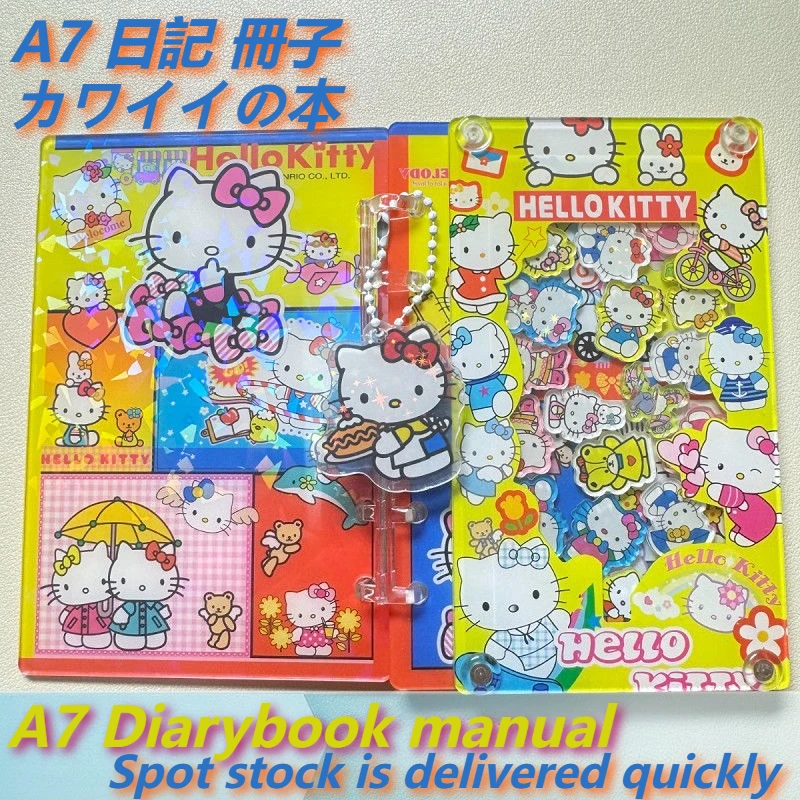 

New Shake Book Student Notebook Handbook Acrylic Shell Cartoon Cartoon Kawaii Beautiful Practical and Portable Gift for Friends