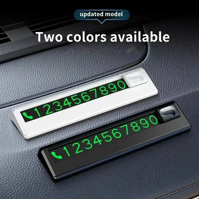 1pc Beautiful and Simple Temporary Parking Number Plate,with 4 Sets of Numbers, Economical and Practical 1pc Beautiful and Simp