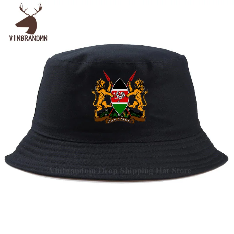 Republic of Kenya Kenyan unisex baseball cap fashion 2024 bucket hat nation team cotton sporting fishing hat country flag KEN 20