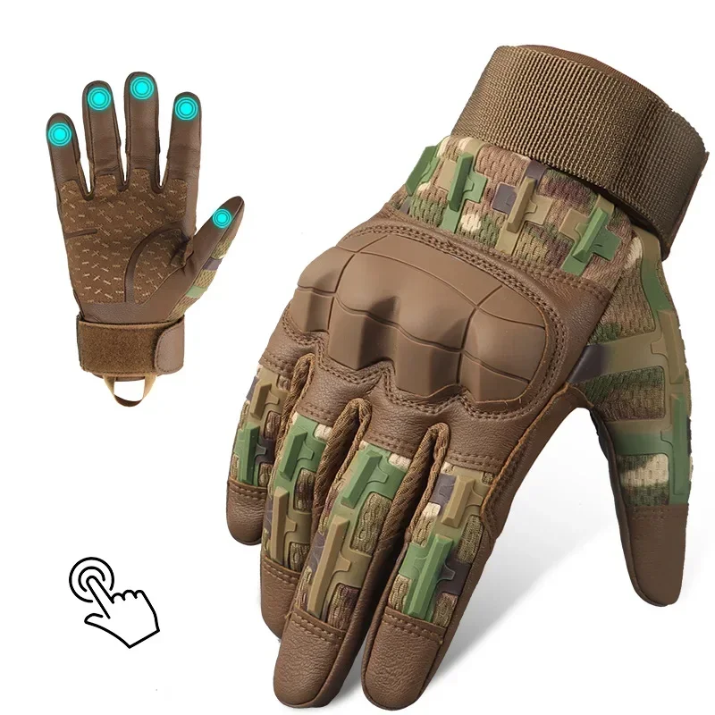 All-Finger Tactical Gloves Touch Screen Mountaineering Protection Anti-skid Motorcycle Locomotive Training Combat Anti-Sweat