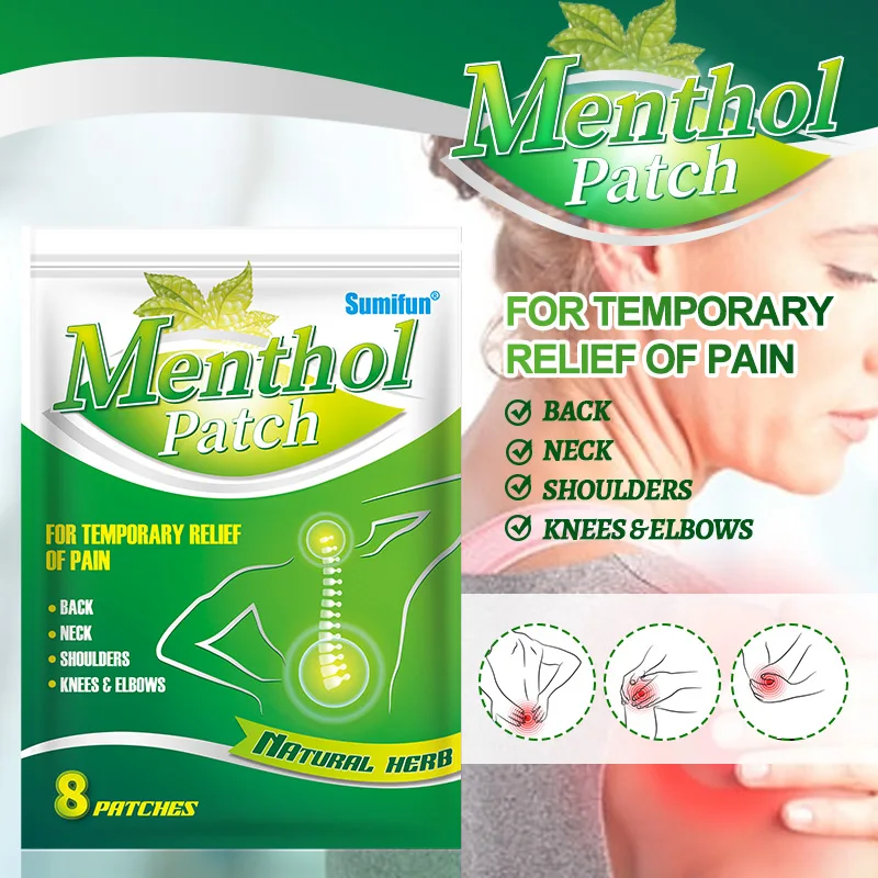 Sumifun 8/24/40Pcs Menthol Patch Arthritis Shoulder Muscle Sprains Cervical Knee Joint Plaster Mint Cooling Pain Relief Sticker