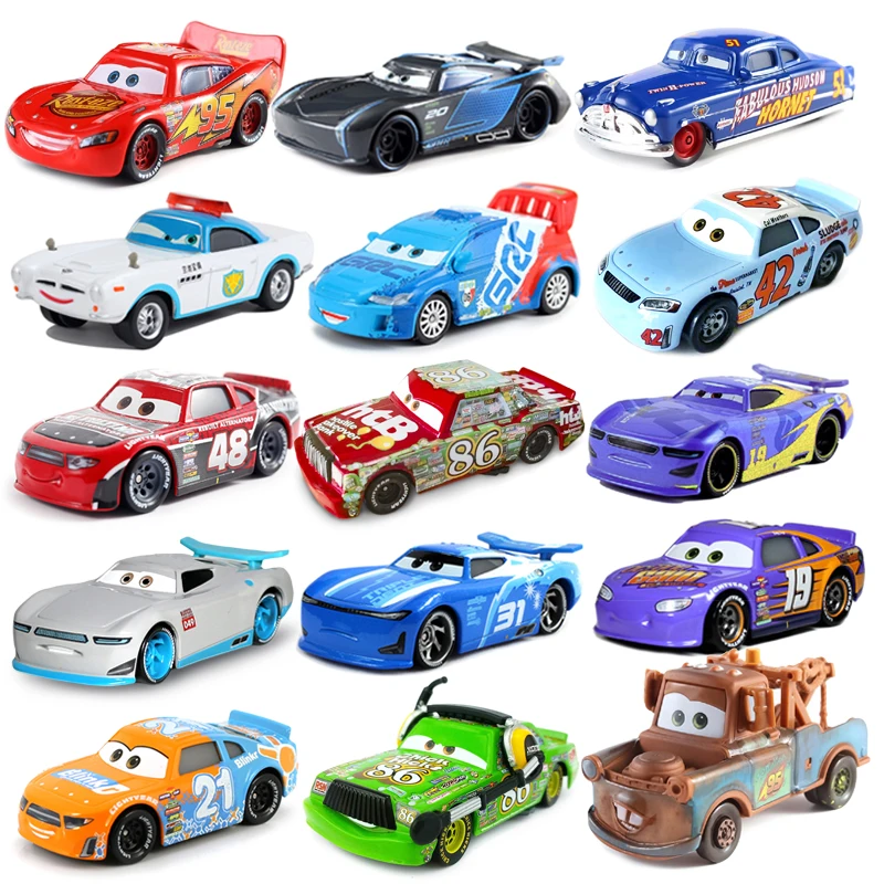 Disney Pixar Cars 3 Model Toy Chick Hicks Anime Figure Storm Jackson Racing Lightning McQueen 1:55 Die Cast Alloy Car Kids Gift