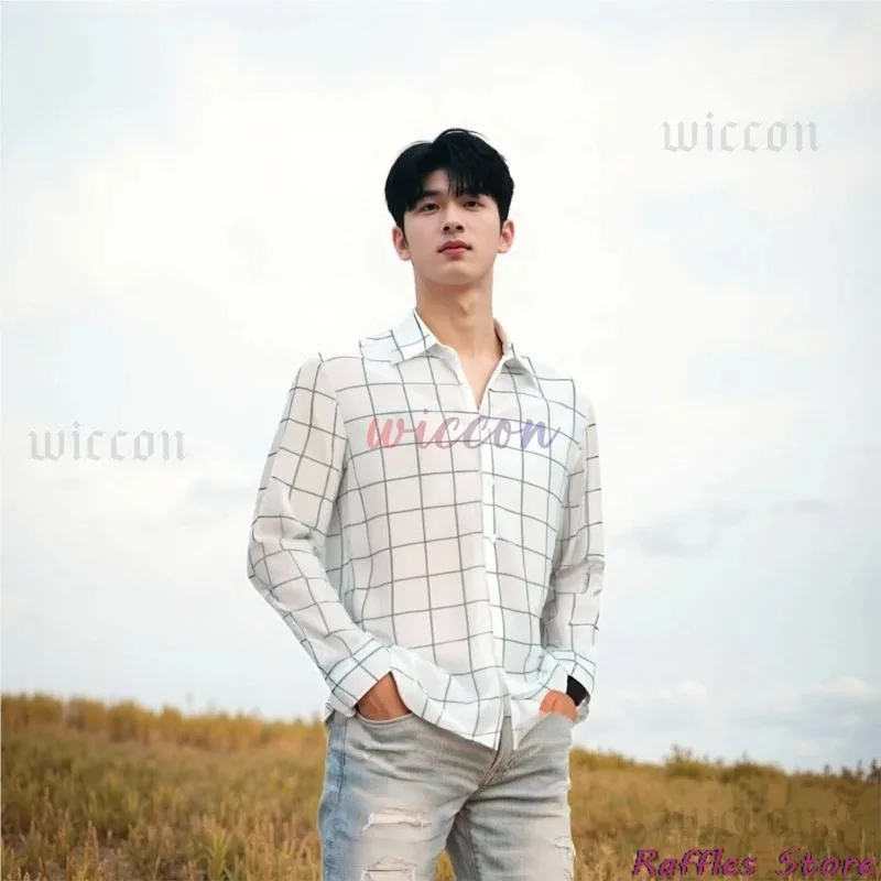 Cyanime jinu blusa diária saja meninos soda pop palco desempenho camisa xadrez cosplay traje kpop demônios caçadores menino grupo