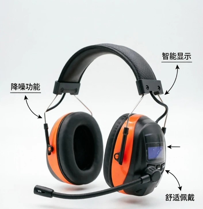 DAB +/FM Radio Bluetooth Sound Insulation Earmuffs, Outdoor Wireless Hearing Protection Noise Reduction Earmuffs