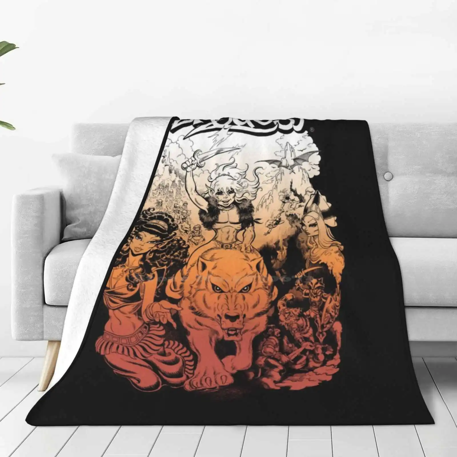 Elfquest : First Portfolio Soft Warm Light Thin Blanket Elfquest Elves Fantasy Artist Wolfrider Comics Comic Books Comic Book