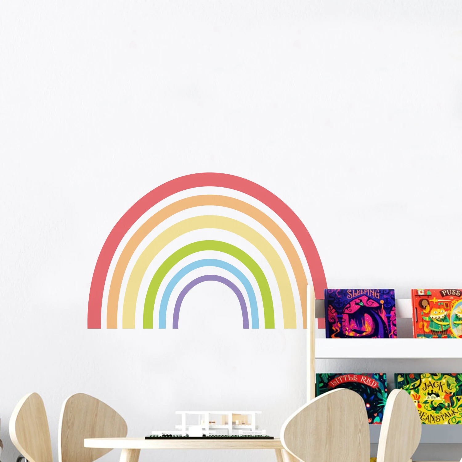 Cartoon Boho Rainbow Wall Sticker Wall Decals Home Decorations Color Mural Sticker Baby Living Bedroom Ornament Home Wallpaper