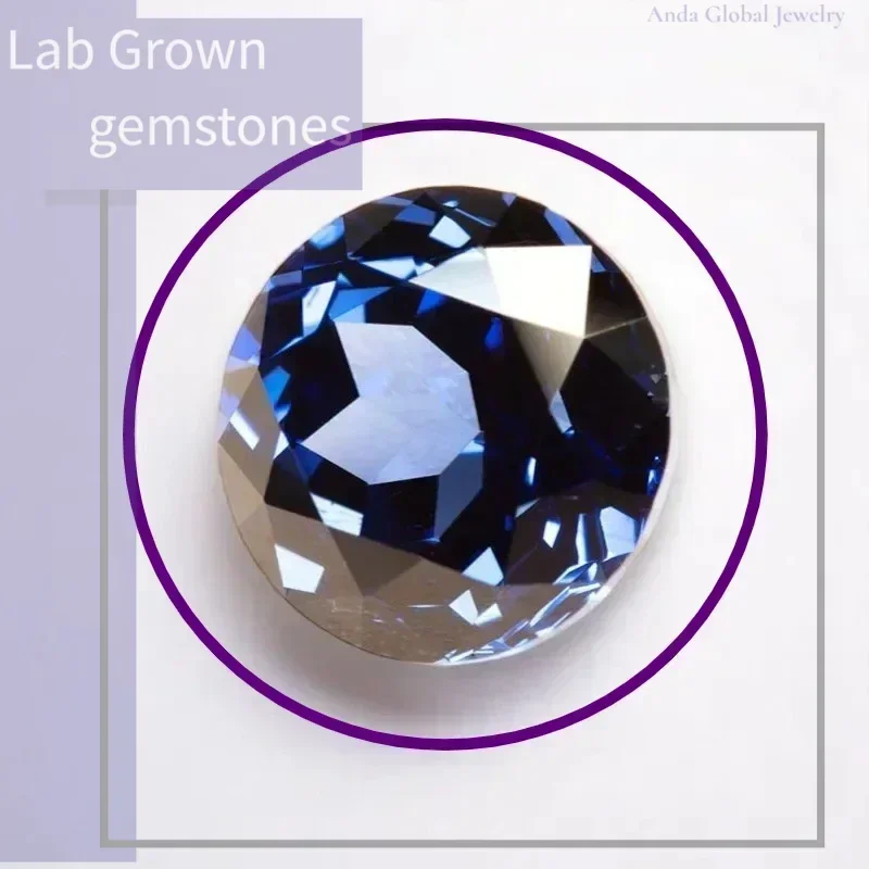 

M-F-Lab Grown Sapphire Royal Blue Color Round Cut AAA+Clarity for Jewelry Setting&Custom Design Selectable AGL Certificate