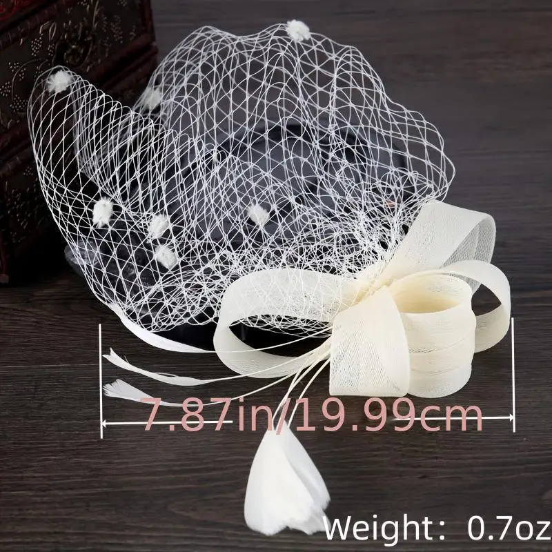 Bridal Feather Bow Veil Party Wedding Bridal Accessories Jewelry Veil Headdress