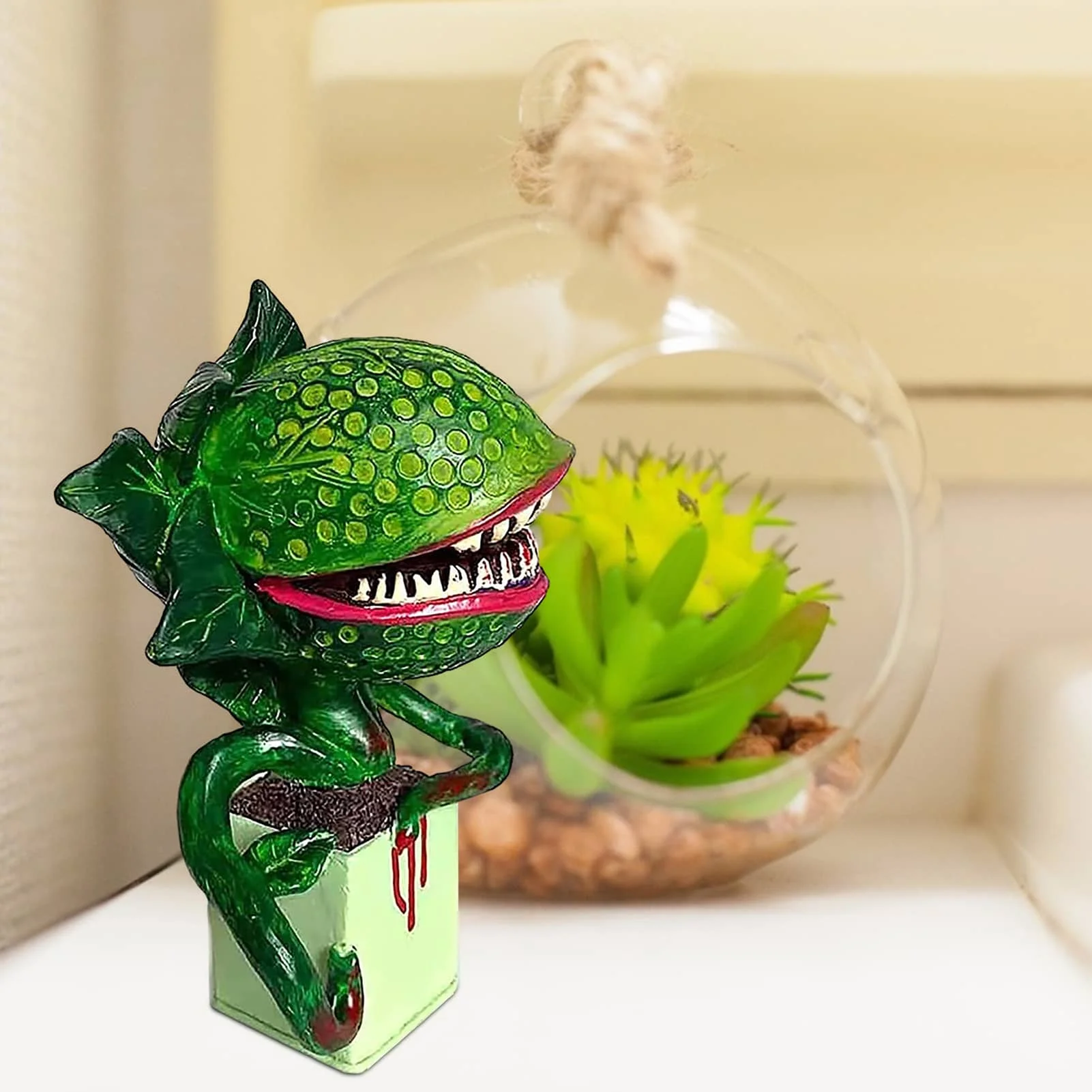 Piranha Flower Garden Forest Carnivorous Plant Statue Horror Zombie Piranha Artificial Plant Halloween Home Garden Decoration