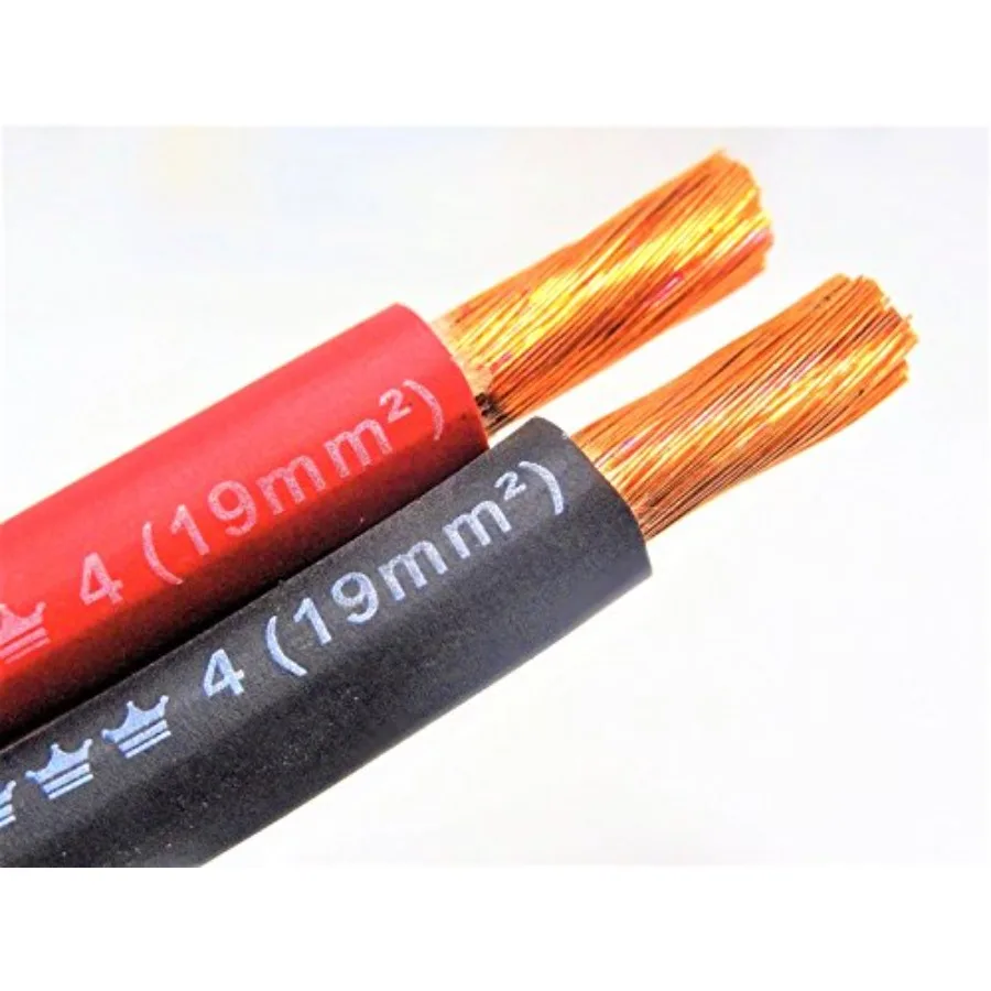 

4 AWG EXCELENE WELDING CABLE BLACK OR RED MADE IN USA 40 FT 50 RED 50 BLACK FOR HIGHTEMPERATURE INDUSTRIAL WELDING APPLICATIONS