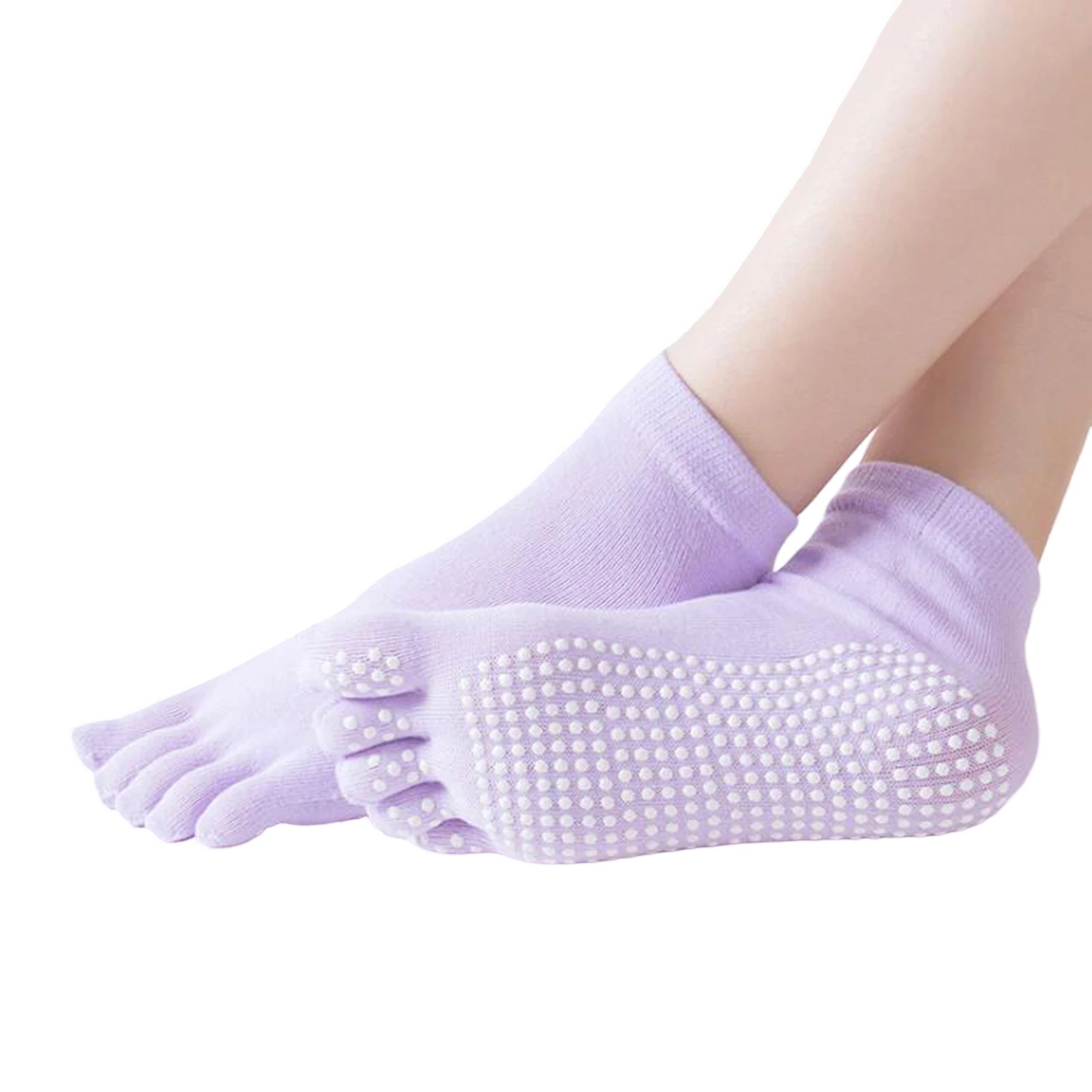 Women Comfortable Split Toe Socks Lady Fitness Dance Ballet Socks for Basketball Lacrosse Volleyball