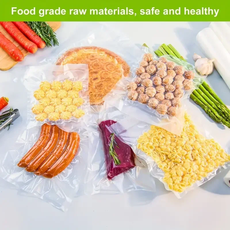 50pcs/Lot BPA-Free Food Vacuum Plastic Sealing Bags Food Preservation Sealed Bag Household Reusable Vacuum Sealer Bag